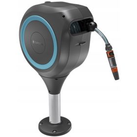    Avvolgitubo per terrazza RollUp M, tubo GARDENA 20 m, turchese, automatico. arricciatura