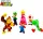  SUPER MARIO BROS SET DI 6 FIGURINE GIOCATTOLO REGALO PER UN BAMBINO