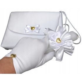    Guanti da comunione. Borsa per comunione + guanti + cuffia antigoccia. All'alba
