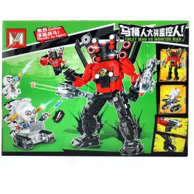    SKIBIDI TOILET blocchi FIGURA GRANDE + VEICOLO Titan Speakerman CAMERAMAN 615e
