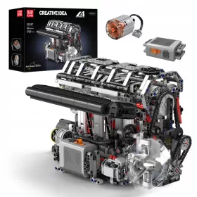    Mould King Technic (L4) Motore a benzina a quattro cilindri in linea Blocks Toys