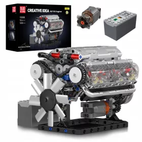   Mould King Technic (V8) Motore a benzina a otto cilindri Building Blocks Toys