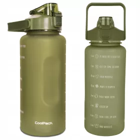    BOTTIGLIA D'ACQUA GRANDE COOLPACK CON MANICO 2L VERDE MISURAZIONE MOTIVAZIONALE