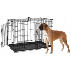  GRANDE PENNA IN METALLO PER CANI CANE 107x71x77