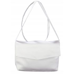    Borsa da comunione a tracolla in raso semplice, borse da comunione bianche