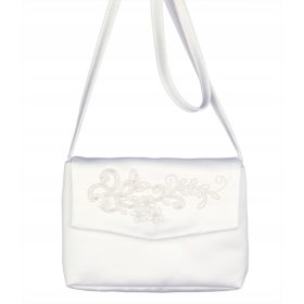    Borsa da comunione in raso con guipure, borse da comunione per ragazze