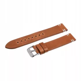    Cinturino per orologio 20MM MARRONE Pelle Vintage Cucito - Telescopi