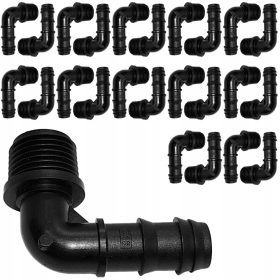    25x RACCORDO A GOMITO linea ø16x1/2"M. SET Ala Gocciolante Fi16mm