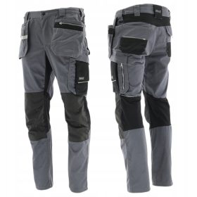   Pantaloni da lavoro da uomo elasticizzati, resistenti, per la salute e la sicurezza sul lavoro, MONTER GRIGIO