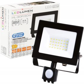    Alogene bianco neutro da 3052 lm 30 W con sensore di movimento e crepuscolare