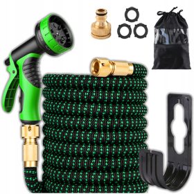    TUBO FLESSIBILE DA GIARDINO 22,5 m + CONNETTORI + PISTOLA Premium