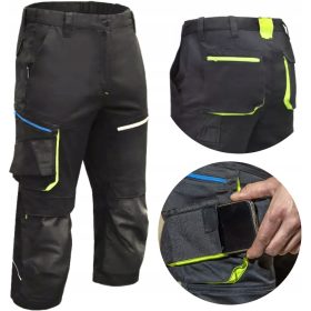   SHORTS DA LAVORO elasticizzati 3/4 pantaloni da uomo STRETCH RINFORZATI HOEGERT L
