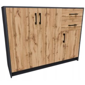    Cassettiera Matkam MATKAMK3D2SGRAFITWOTAN 109,3 x 35 x 85 cm rovere wotan, grafite opaco