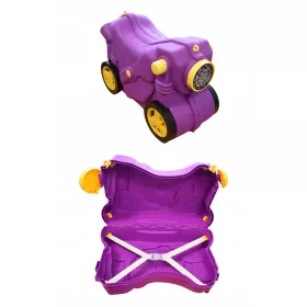    VALIGIA CON RUOTE PER SEDILE, VIOLA 3D, BAGAGLI DA VIAGGIO BAMBINI, CABINA