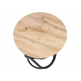  Tavolino rotondo EOS E 45, rovere artigianale/nero Signal