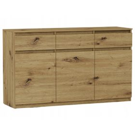    Cassettiera moderna Mobene 120 x 40 x 98 cm rovere artigianale opaco