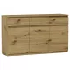  Cassettiera moderna Mobene 120 x 40 x 98 cm rovere artigianale opaco