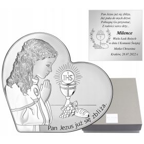    Quadro in argento Ricordo del battesimo dell'angelo custode OA120