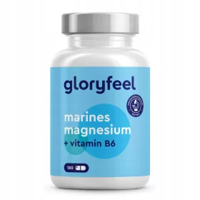   Capsule di Magnesio Marino Gloryfeel con Vitamina B6 - 180 Capsule per una Vita Attiva