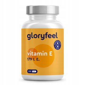   Capsule di Vitamina E Gloryfeel - 210 Capsule per Oltre 2 Mesi di Scorta