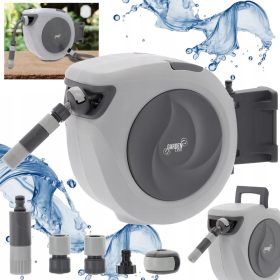    Avvolgitubo da giardino automatico con tubo, avvolgitubo da 15 m