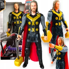    AVENGERS GRANDE FIGURA DI THOR 30CM EROE MARTELLO INTERATTIVO LUCE SONORA