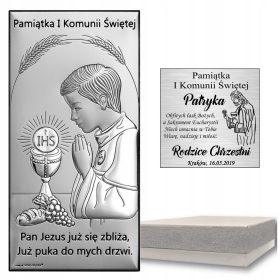    SOUVENIR DELLA SANTA COMUNIONE, QUADRO IN ARGENTO, INCISIONE