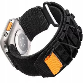    Cinturino per orologio tattico in nylon da esterno 22mm nero C22