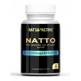   Capsule di Natto con Coenzima Q10, Vitamina K2 e Omega 3,6,9 - 60 capsule