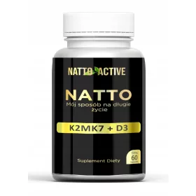   Capsule di Natto Active con Vitamina D3 2000, Vitamina K2 MK7 e Nattokinasi - 60 capsule