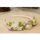  Cerchietto da comunione, fiori lilla bianchi, decorazioni per capelli da comunione, comunione