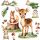  Adesivi murali per bambini ANIMALI DELLA FORESTA CERVI FORESTA ADESIVI GRANDI