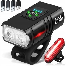    Illuminazione bicicletta ARSA GO STAFFA LUCE POSTERIORE TORCIA LAMPADE ANTERIORI USB COB Batteria 1000 lm