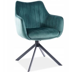  Sedia Signal, velluto, sfumature di verde, 1 pz.