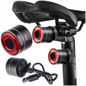    Illuminazione per bicicletta Lampada posteriore intelligente per bicicletta, batteria da 40 lm