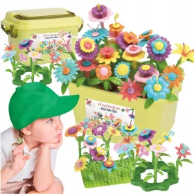    GRANDI BLOCCHI DI FIORI DA COSTRUZIONE IN SCATOLA Regalo coniglietto pasquale