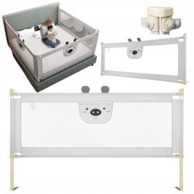    Barriera protettiva per il lettino dell'orsacchiotto Primabobo, grigia, 160 cm