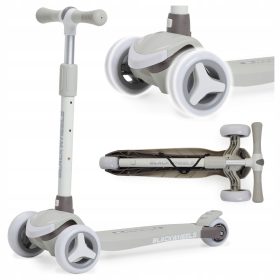    Monopattino a tre ruote per bambini, pieghevole, bilanciato, Blackwheels luminoso a LED