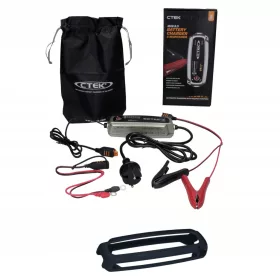    Caricabatterie raddrizzatore CTEK MXS 5.0 da 12 V con protezione paraurti in gomma
