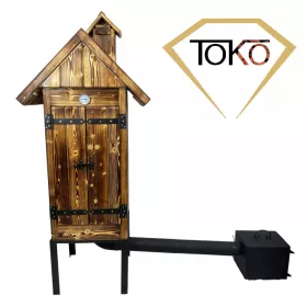    TOKO Smokehouse Tagliere da giardino in legno 4,4 cm Set completo Braciere