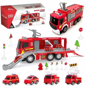    SUONI DI MARCA DEL FUOCO DEL CAMION DEI POMPIERI DELL'ACQUA DI GRANDI DIMENSIONI