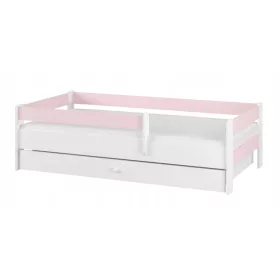    SIMPLE BABY BOO lettino per bambini 160x80 CASSETTO materasso BIANCO LISCIO ROSA