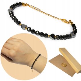   BRACCIALE su catena TORMALINA - pietre naturali REGALO FATTO A MANO PL