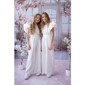    Bellissima tuta da comunione KIZ BY KIDS 152 ECRU pantaloni larghi in pizzo