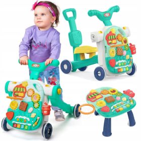    CAMMINATORE DA TAVOLO INTERATTIVO PUSH SCOOTER 5 IN 1 SENSORI EDUCATIVI