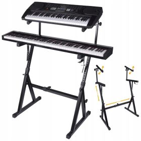    SUPPORTO TREPPIEDE PER TASTI TASTIERA PIANOFORTE DOPPIO REGOLABILE