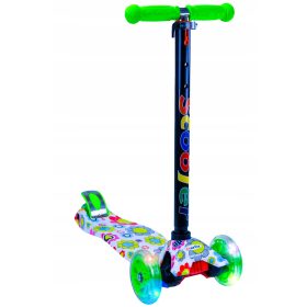    Monopattino a tre ruote per bambini, LED, 50 kg, pieghevole, rinforzato