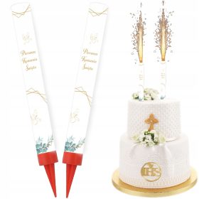    TORTA DI COMUNIONE FONTANA Race First SANTA COMUNIONE Boho IHS 18cm 2 pz.