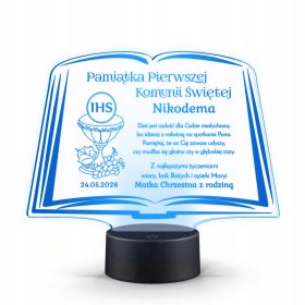    SOUVENIRE DELLA SANTA COMUNIONE, QUADRO LED, regalo di comunione per una ragazza I 1