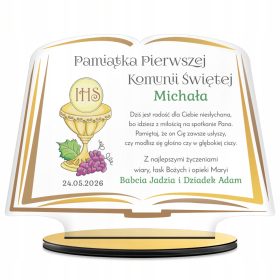    SOUVENILE DELLA PRIMA COMUNIONE quadretto regalo per la comunione BIBBIA IHS